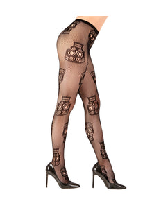 e-carnavalskleding-SYK Panty day of the dead schedels