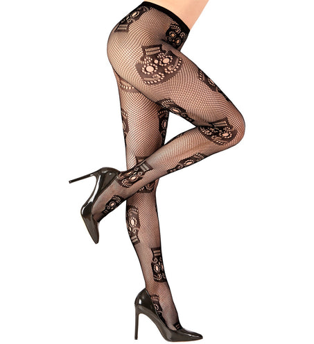 e-carnavalskleding-SYK Panty day of the dead schedels