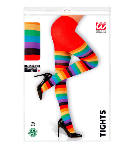 e-carnavalskleding-SYK Panty regenboog gestreept