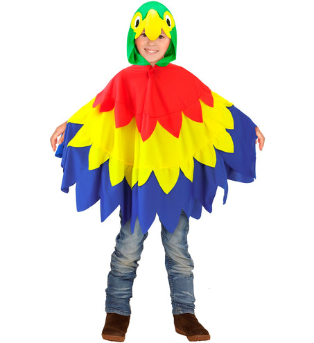 e-carnavalskleding-SYK Papegaai Poncho