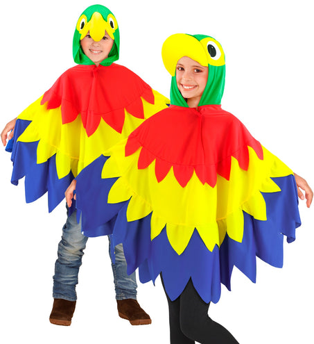 e-carnavalskleding-SYK Papegaai Poncho