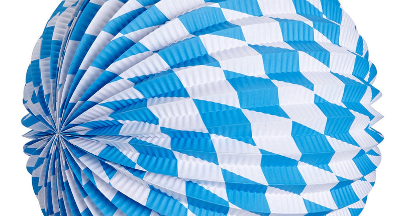 e-carnavalskleding-SYK Papieren Bal Wit/Blauw Bv