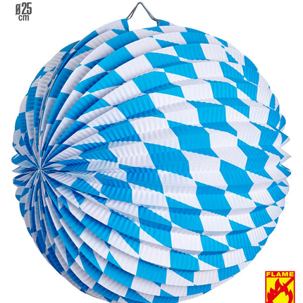 e-carnavalskleding-SYK Papieren Bal Wit/Blauw Bv