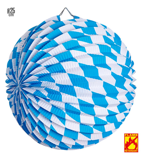 e-carnavalskleding-SYK Papieren Bal Wit/Blauw Bv
