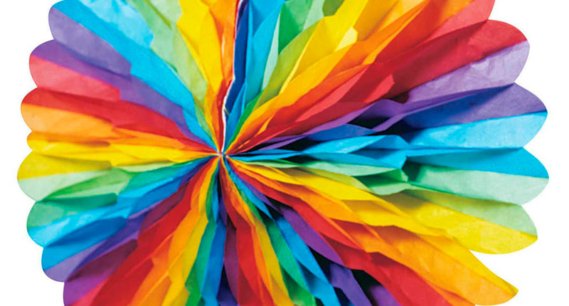 e-carnavalskleding-SYK Papieren Decoratie (3D) Meerkleurig Diameter 75Cm