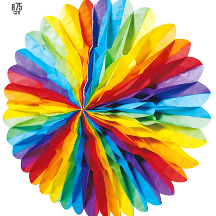e-carnavalskleding-SYK Papieren Decoratie (3D) Meerkleurig Diameter 75Cm