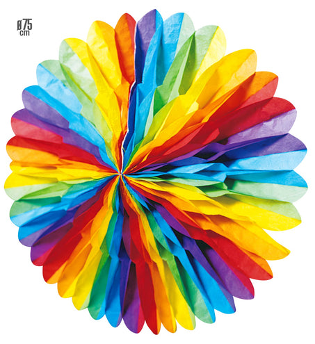 e-carnavalskleding-SYK Papieren Decoratie (3D) Meerkleurig Diameter 75Cm