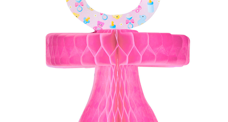 e-carnavalskleding-SYK Papieren roze fopspeen voor Baby shower