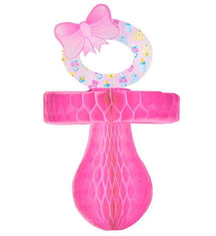 e-carnavalskleding-SYK Papieren roze fopspeen voor Baby shower