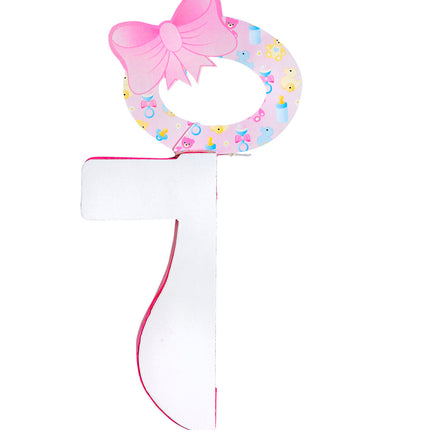 e-carnavalskleding-SYK Papieren roze fopspeen voor Baby shower