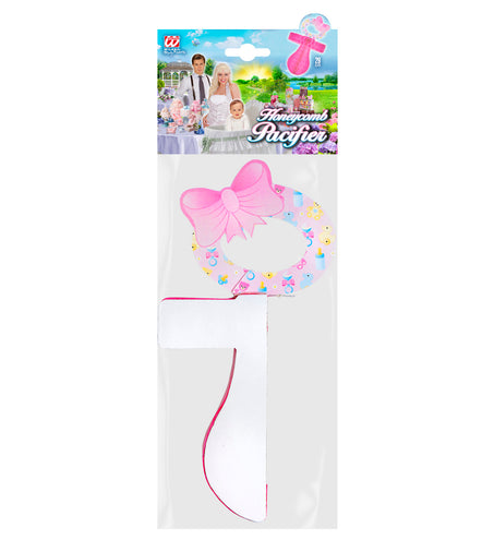 e-carnavalskleding-SYK Papieren roze fopspeen voor Baby shower
