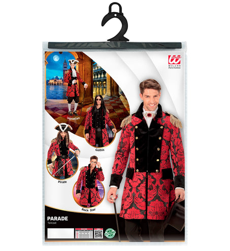 e-carnavalskleding-SYK Parade jas rood