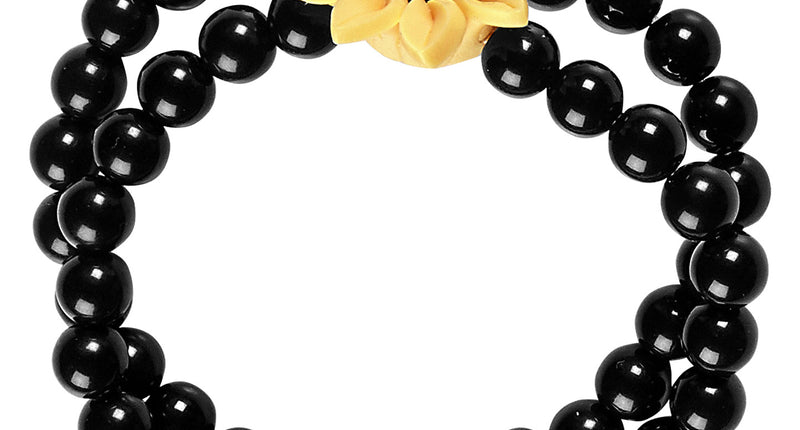 e-carnavalskleding-SYK Parel armband hippie met bloem