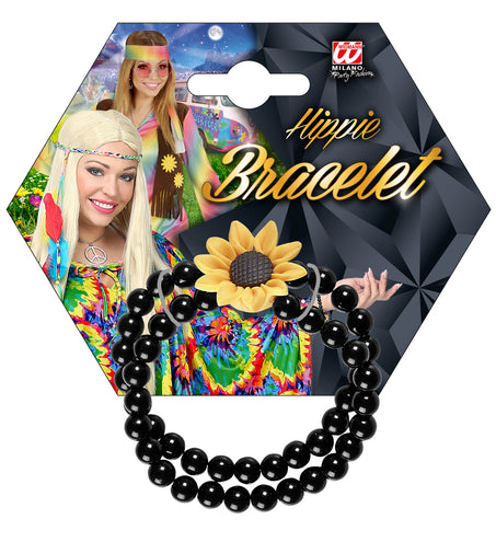 e-carnavalskleding-SYK Parel armband hippie met bloem