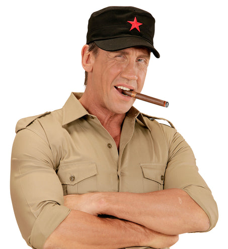 e-carnavalskleding-SYK Pet communist zwart met rode ster