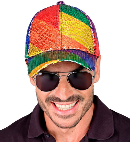 e-carnavalskleding-SYK Pet pailletten regenboog