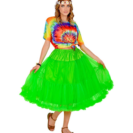 e-carnavalskleding-SYK Petticoat groen tule 65cm
