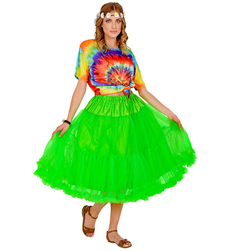 e-carnavalskleding-SYK Petticoat groen tule 65cm