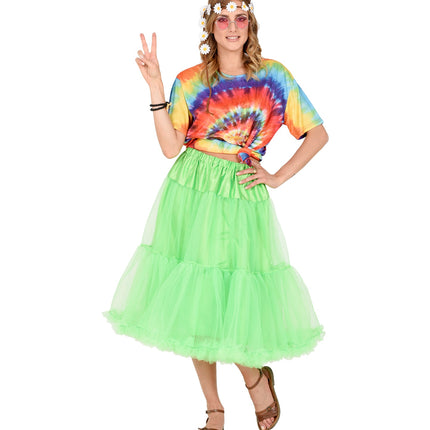 e-carnavalskleding-SYK Petticoat groen tule 65cm