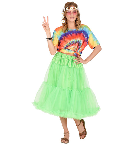 e-carnavalskleding-SYK Petticoat groen tule 65cm
