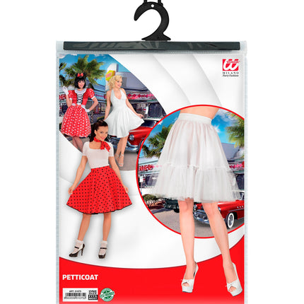 e-carnavalskleding-SYK Petticoat lang wit dames