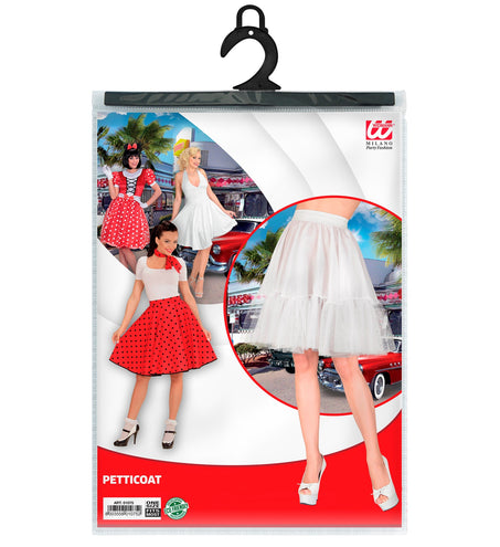 e-carnavalskleding-SYK Petticoat lang wit dames
