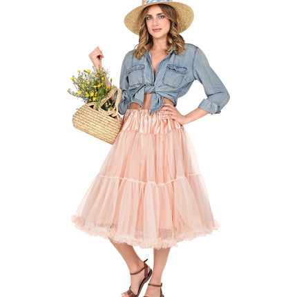 e-carnavalskleding-SYK Petticoat oud roze tule 65cm