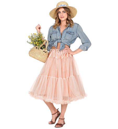e-carnavalskleding-SYK Petticoat oud roze tule 65cm