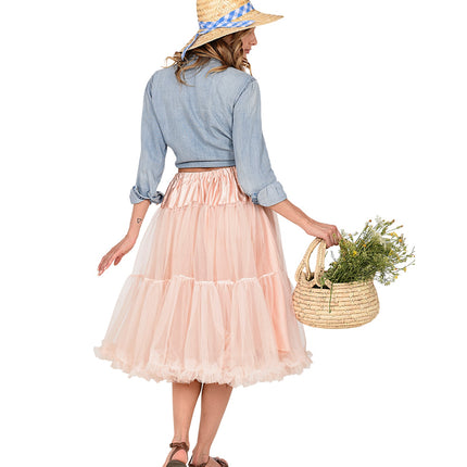 e-carnavalskleding-SYK Petticoat oud roze tule 65cm