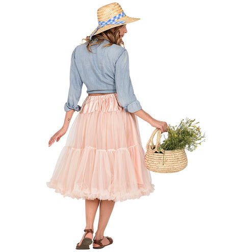 e-carnavalskleding-SYK Petticoat oud roze tule 65cm