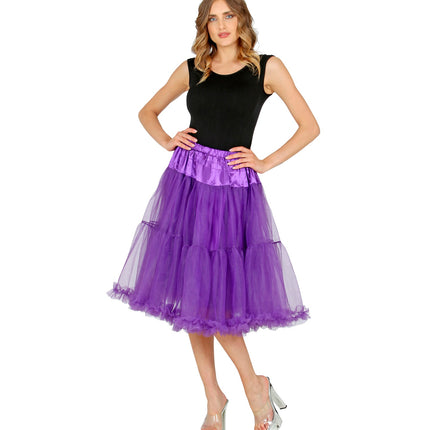 e-carnavalskleding-SYK Petticoat paars tule 65cm