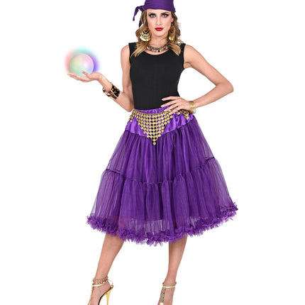 e-carnavalskleding-SYK Petticoat paars tule 65cm
