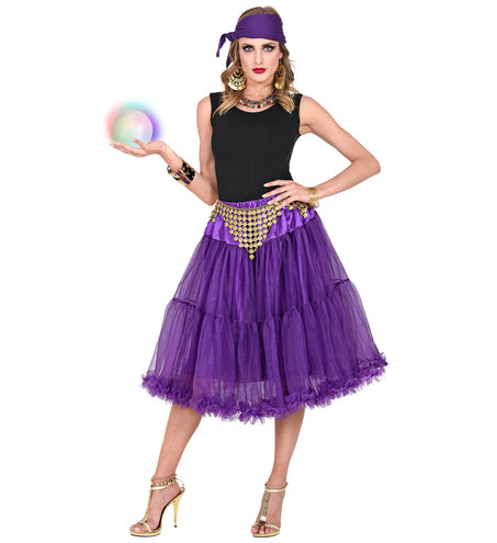 e-carnavalskleding-SYK Petticoat paars tule 65cm