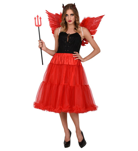 e-carnavalskleding-SYK Petticoat rood tule 65cm