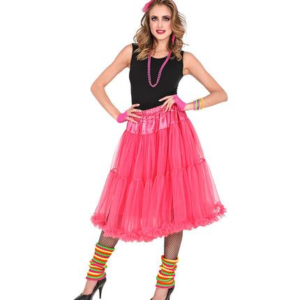 e-carnavalskleding-SYK Petticoat roze tule 65cm