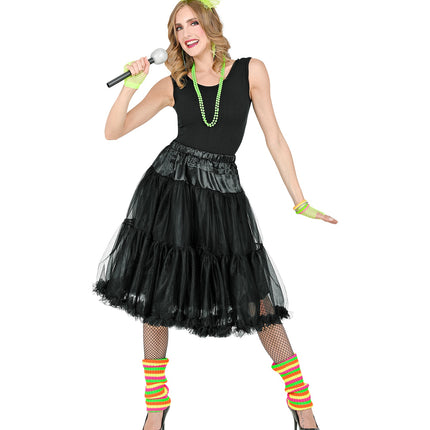 e-carnavalskleding-SYK Petticoat zwart tule 65cm