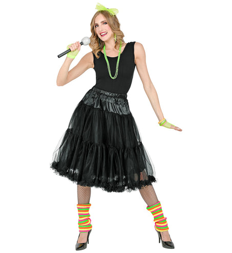 e-carnavalskleding-SYK Petticoat zwart tule 65cm
