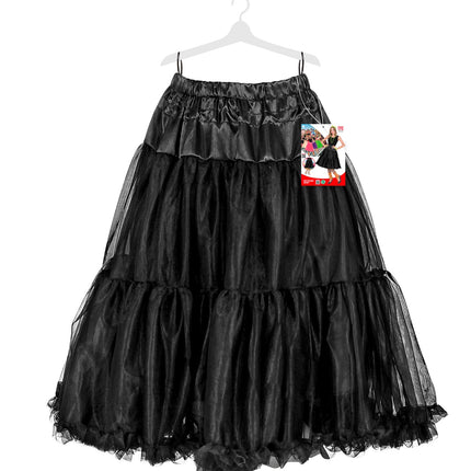 e-carnavalskleding-SYK Petticoat zwart tule 65cm