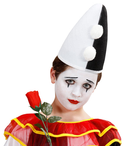 e-carnavalskleding-SYK Pierrot clowns hoed kind