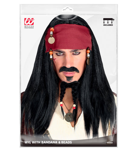 e-carnavalskleding-SYK Pirate of the Caribbean piraten pruik