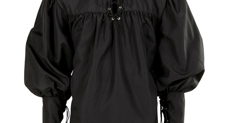 e-carnavalskleding-SYK Piraten blouse in zwart
