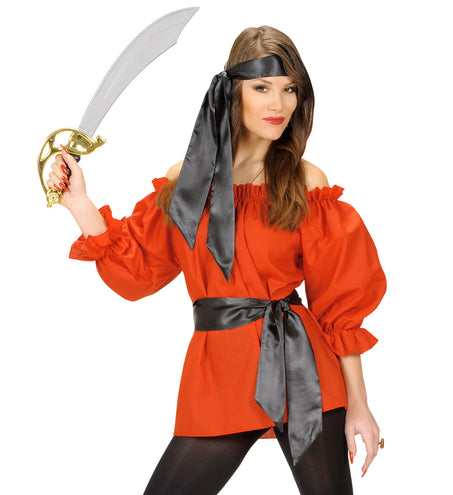 e-carnavalskleding-SYK Piraten blouse rood dames