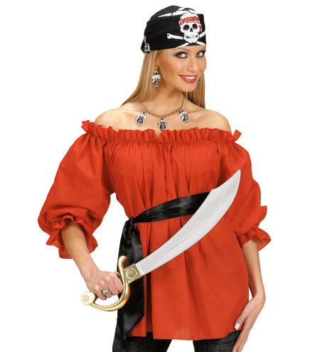 e-carnavalskleding-SYK Piraten blouse rood dames