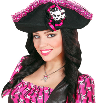 e-carnavalskleding-SYK Piraten ketting schedel strass
