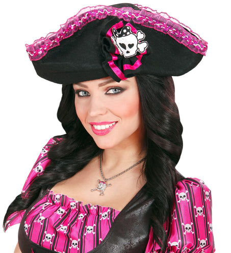 e-carnavalskleding-SYK Piraten ketting schedel strass