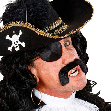 e-carnavalskleding-SYK Piraten snor nep met ooglap