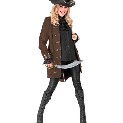 e-carnavalskleding-SYK Piraten/ steampunkjas voor dames