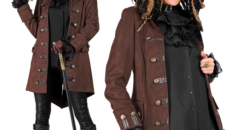 e-carnavalskleding-SYK Piraten/ steampunkjas voor dames