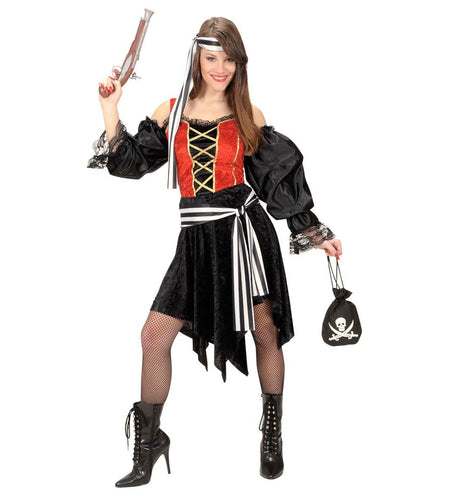 e-carnavalskleding-SYK Piraten tas met schedel en zwaarden