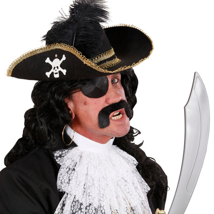 e-carnavalskleding-SYK Piratenhoed dames met schedel en veren